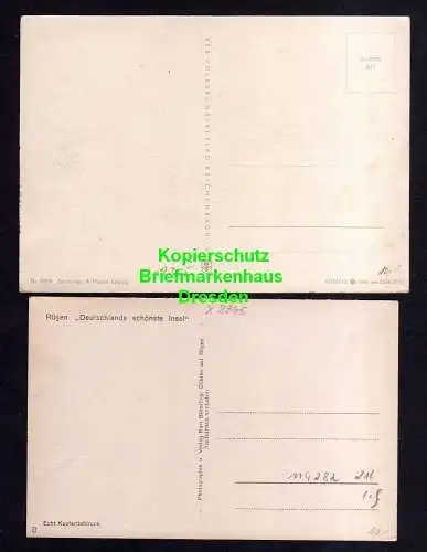 114282 2 AK Mönchgut um 1935 Mönchguter Bauernhaus Landkarten AK um 1955 Rügen G