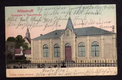 110187 Ansichtskarte Wilsdruff Turmhalle Jakobikirche 1905