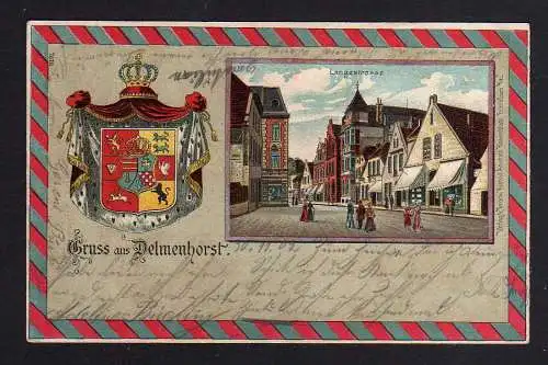 103582 AK Delmenhorst Langestrasse Wappen 1902