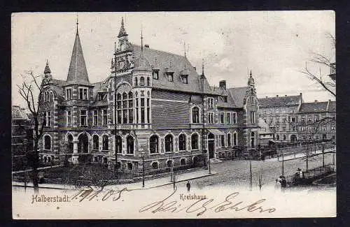 103837 Ansichtskarte Halberstadt Kreishaus 1905