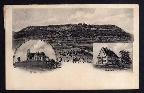104117 Ansichtskarte Dreifaltigkeitsberg Spaichingen 1925 Kirche Gasthaus