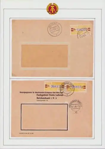 B16074 DDR ZKD 2x Brief B 25 R Weimar 1959 2x B 25 Z Reichenbach 1960