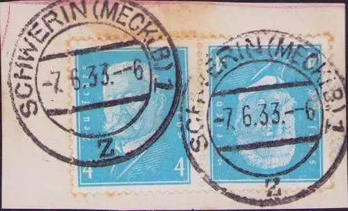 3519 DR Zdr. Zusammendruck Reichspräsidenten K 9 gestempelt