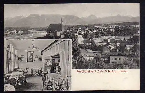 84186 AK Laufen 1912 Bayern Konditorei und Cafe Schmidt