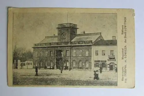 67530 AK Lowitsch Lowicz um 1915 Feldpost Rathaus  Magistrat