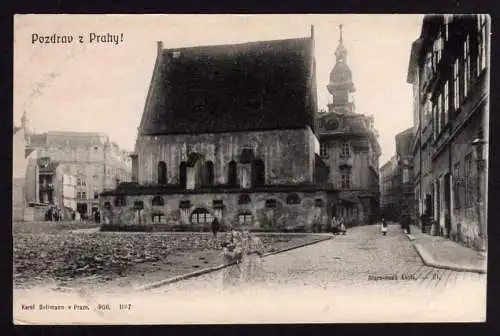 44420 AK Prag um 1910 Stara Synagoga Alte Synagoge Neue