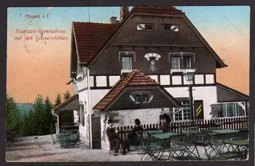 43197 Ansichtskarte Plauen i.V. Touristen Vereinshaus Tennerahöhen
