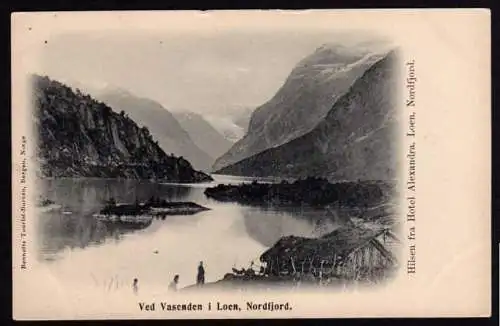 39122 Ansichtskarte Va Vasenden i Loen Nordfjord Hotel Alexandra Norwegen Norge um 1900