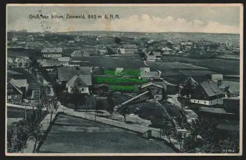 139738 Ansichtskarte Böhmisch und Deutsch Zinnwald 1926 Georgenfeld Bergbau Zinnwäschereien