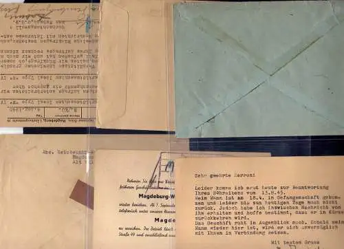 B568 21x SBZ Brief Karte Sammlung Gebühr bezahlt 1945 1948 Magdeburg Sudenburg B