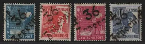 h6817 SBZ Handstempel Bezirk 36 Zepernick 20, 30, 40, 80 Pfg. * gepr. BPP