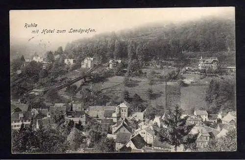 100852 Ansichtskarte Ruhla Thüringen mit Hotel zum Landgrafen 1908