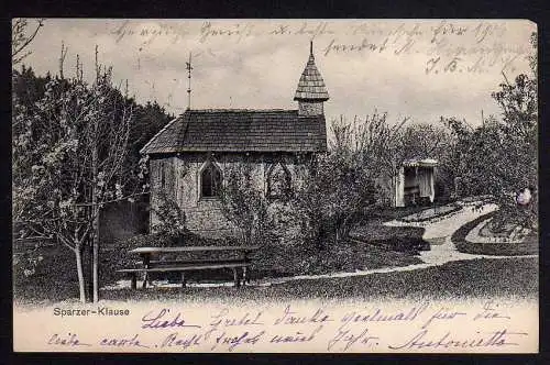 70328 AK Sparzer Klause Kirche Kirchlein b München 1905