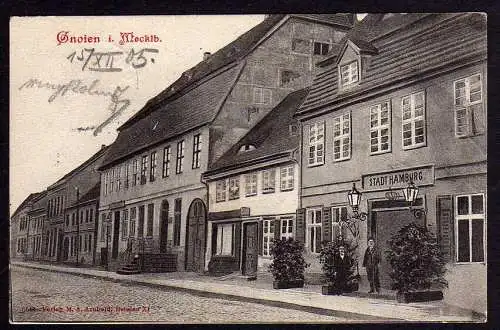 70142 AK Gnoien Meckl. Hotel Stadt Hamburg 1905