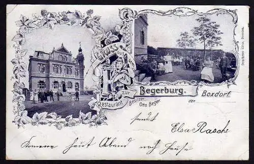 70106 AK Litho Begerburg Boxdorf 1901 Restaurant
