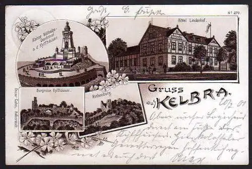 70234 AK Kelbra Kyffh. 1901 Hotel Lindenhof Rothenburg