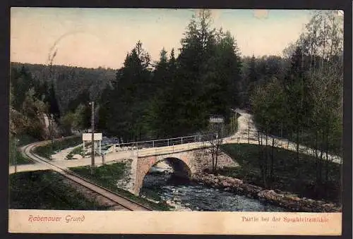 69716 Ansichtskarte Rabenauer Grund bei der Spechtritzmühle 1907