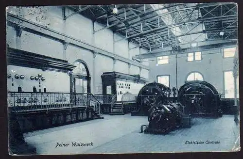 65060 Ansichtskarte Peiner Walzwerk Elektrische Zentrale 1906