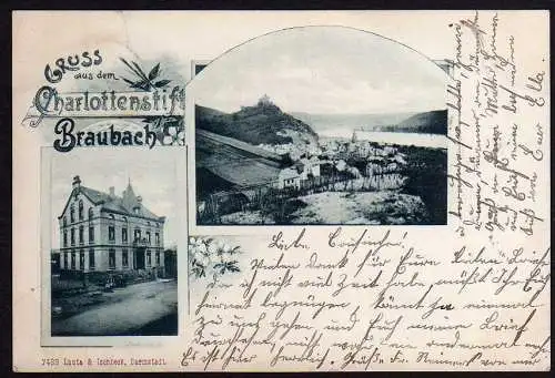 65254 Ansichtskarte Charlottenstift Braubach 1900