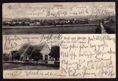 65221 Ansichtskarte Winzlar Rehburg Loccum gasthaus Homeyer 1911