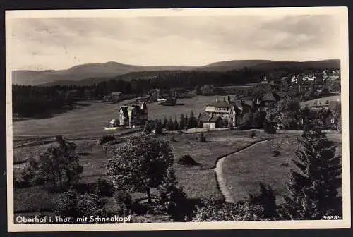 65390 Ansichtskarte Oberhof 1940 mit Schneekopf