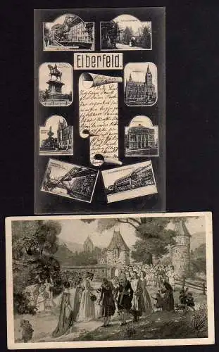 65400 2 Ansichtskarte Elberfeld Dreijahrhundertfeier d Stadt 1910