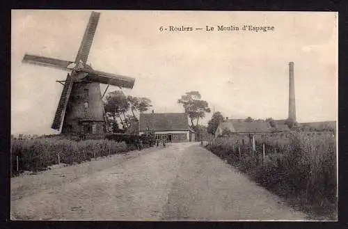 65620 Ansichtskarte Roeselare Roulers Windmühle Mole Moulin 1915