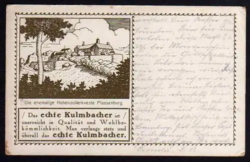 63879 Ansichtskarte Kulmbacher Plasenburg Hohenzollernveste um 1910