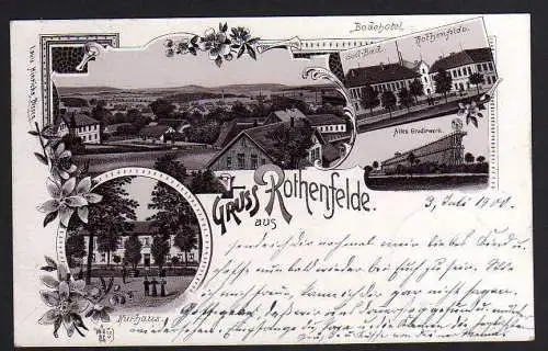 63889 Ansichtskarte Bad Rothenfelde Litho Kurhaus Hotel 1900