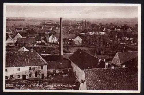 64115 Ansichtskarte Langenreichenbach Mockrehna Dorfansicht, gelaufenca 1928 Bahnpost