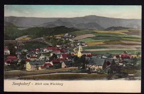 64059 Ansichtskarte Saupsdorf Blick vom Wachberg 1921