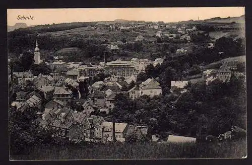 64230 Ansichtskarte Sebnitz Stadtteil Panorama  um  1910