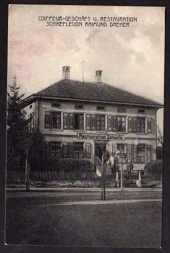 61300 Restauration Schaeffle Raimund Dreher Coiffeur Geschäft um 1910
