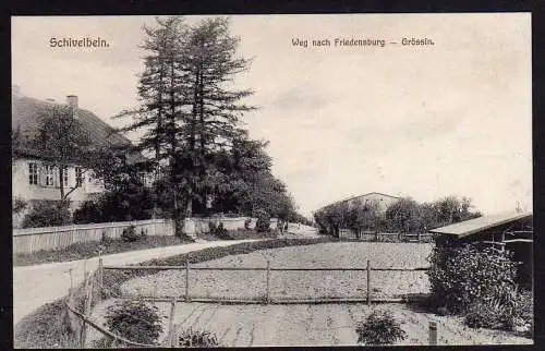 61329 Ansichtskarte Swidwin Schivelbein um 1910 Weg nach Friedensburg Grössin
