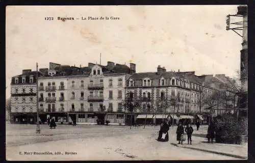 61293 AK Rennes La Place de la Gare 1915