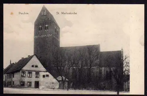61576 Ansichtskarte Parchim St. Marienkirche um 1910