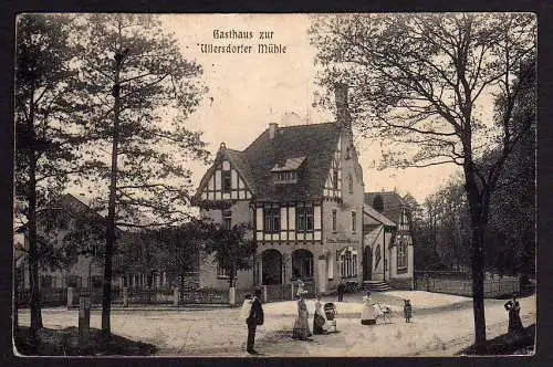 61521 Ansichtskarte Ullersdorf bei Dresden 1918 Gasthaus zur Ullersdorfer Mühle