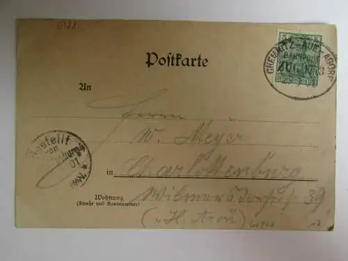 61821 AK Kuhberg Schönheide Prinz Georg Turm 1901 Bahnpost Chemnitz - Aue  Adorf