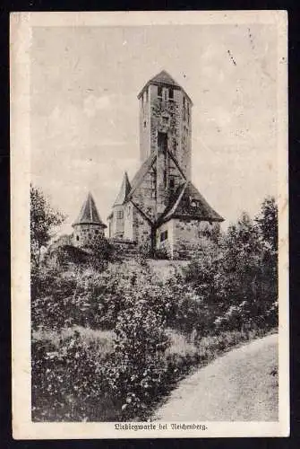 62016 Ansichtskarte Liebiegwarte b. Reichenberg mit Gastwirtschaft 1936