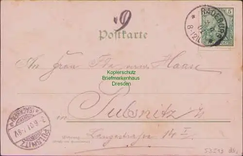 53513 AK Radeburg Litho Gaststätte Rathskeller 1901