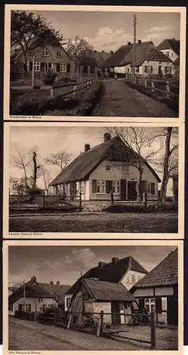 52848 3 Ansichtskarte Wieck Letztes Haus Dorfstraße Alte Häuser um 1925