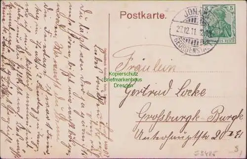53425 AK Johanngeorgenstadt 1911 schöne handcolorierte Karte