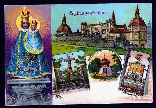 53444 Ansichtskarte Pozdrav ze Sv. Hory Kalvarie Studanka um 1920