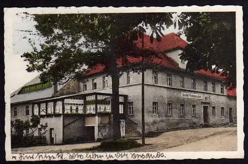53560 Ansichtskarte Weigmannsdorf Freiberg Gasthof 1940 Restaurant