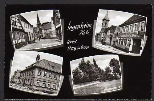 53403 AK Ingenheim Billigheim-Ingenheim um 1960 Rathaus Schwimmbad Restaurant