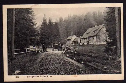 53712 Ansichtskarte Harz Spiegeltaler Zechenhaus 1919