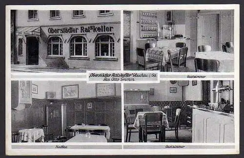 53617 AK Glauchau Oberstädter Ratskeller Gastzimmer um 1925 Kaffee