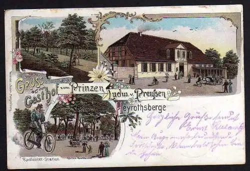53530 Ansichtskarte Biederitz Heyrothsberge Gasthof z Prinzen 1898