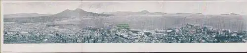 53783 4-teilige Klapp Panorama Ansichtskarte Neapel Napoli
