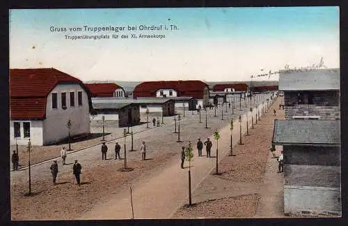49790 Ansichtskarte Ohrdruff Truppenübungsplatz XI Armeekorps 1910